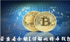 比特币钱包能否查看余额？详解比特币钱包的功